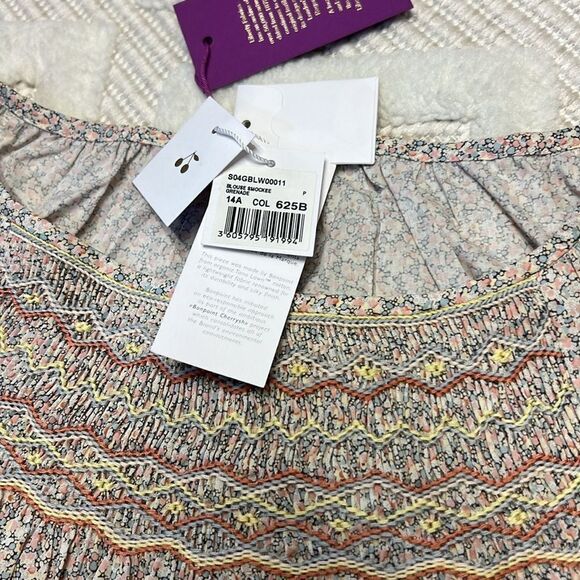 Bonpoint Girls Blouse Smockee Grenade - Picture 8 of 9